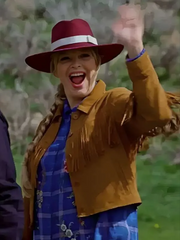 Finding Mr. Christmas S02 Melissa Peterson Fringe Jacket