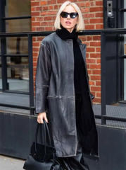 NYC 2025 Naomi Watts Black Leather Coat