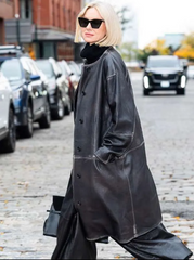 NYC 2025 Naomi Watts Black Leather Coat