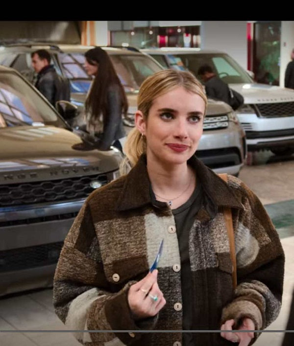 Emma Roberts Holidate Sloane Plaid Jacket