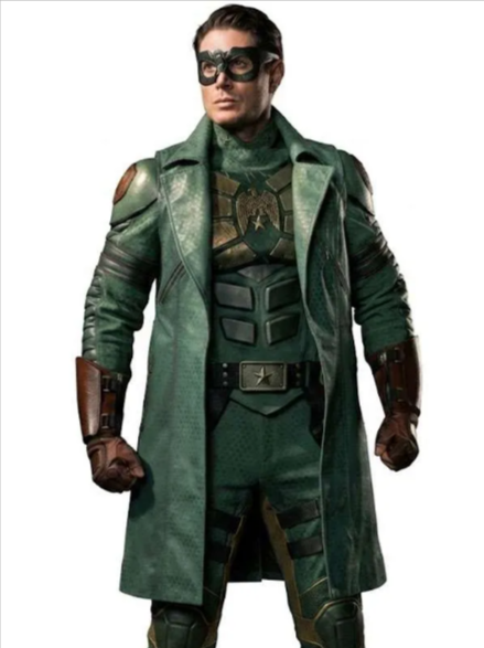 Vought Rising Soldier Boy Green Leather Coat