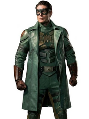 Vought Rising Soldier Boy Green Leather Coat