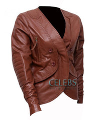 Stana Katic Castle Kate Beckett Stylish Design Coat