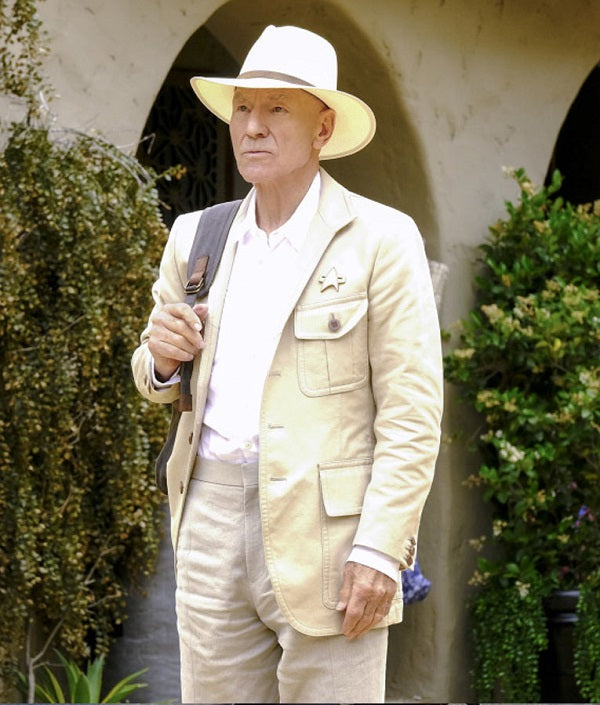 Star Trek Picard Off-White Patrick Stewart Coat