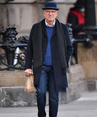 Steve Martin Only Murders in the Building Mid Length Black Coat
