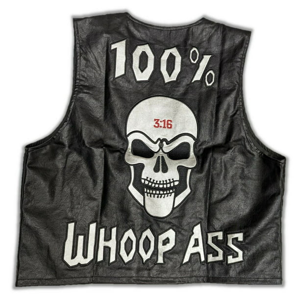 WWE Stone Cold Steve Austin 3:16 Skull Leather Vest
