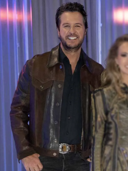 Luke Bryan American Idol 2026 Leather Jacket