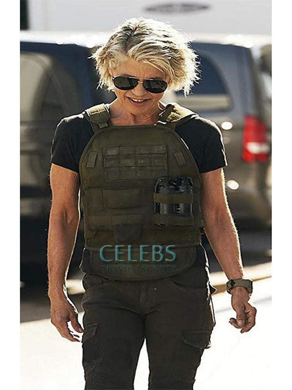 Terminator Reboot Linda Hamilton (Sarah Connor) Leather Vest