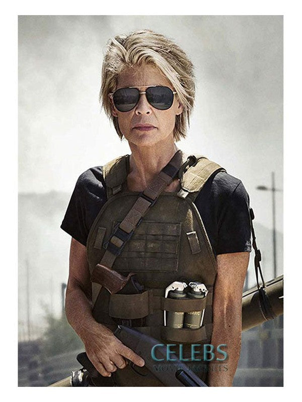 Terminator Reboot Linda Hamilton (Sarah Connor) Leather Vest