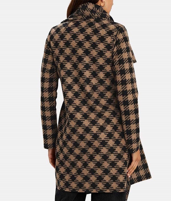 The Equalizer 2021 Melody Chu Houndstooth Coat