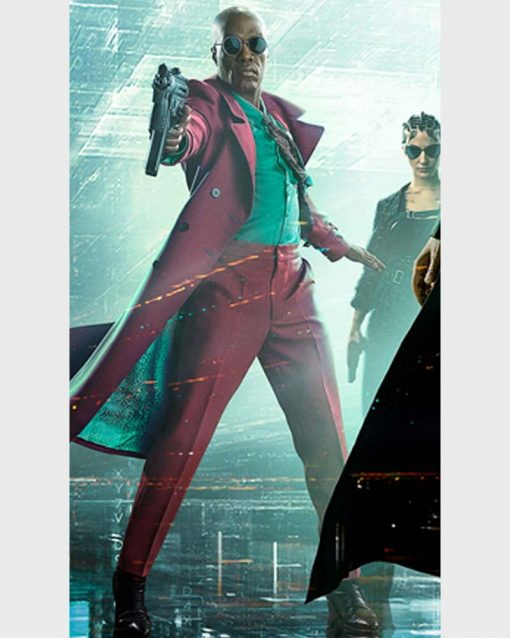 The Matrix Resurrections Morpheus Pink Coat