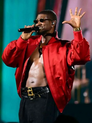 Usher The R&B Tour Red Bomber Jacket