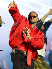 Usher The R&B Tour Red Bomber Jacket