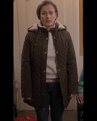The Sex Lives of College Girls Kimberly Finkle Green Quilted Jacket