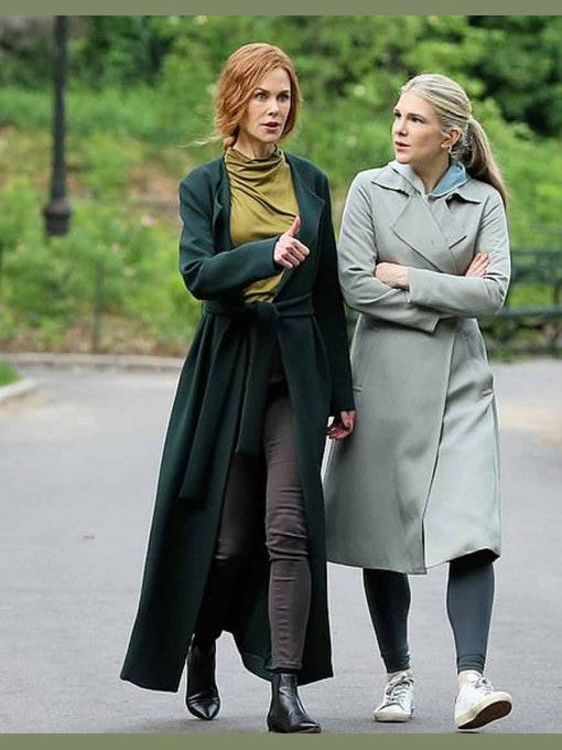 The Undoing Nicole Kidman Green Long Trench Coat