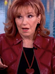 The View Joy Behar Red Leather Jacket