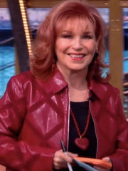 The View Joy Behar Red Leather Jacket