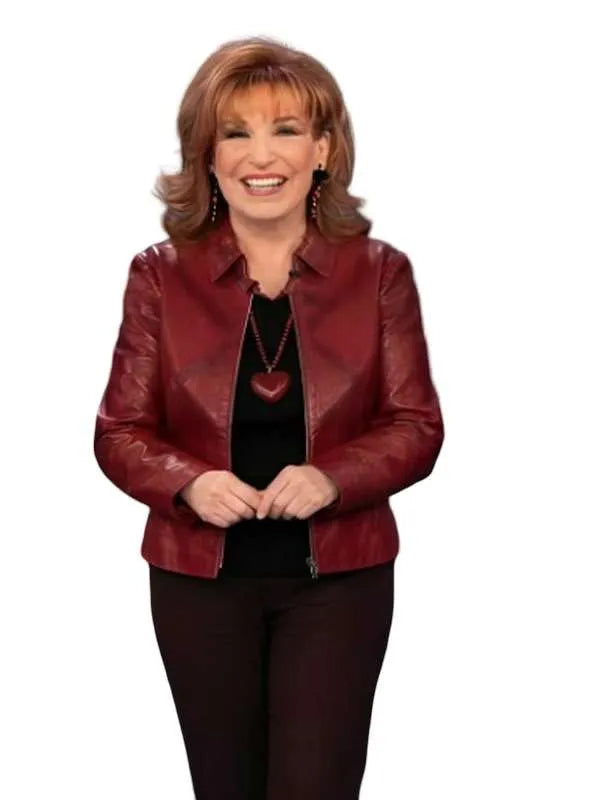 The View Joy Behar Red Leather Jacket