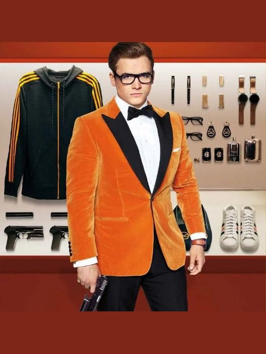 Kingsman The Golden Circle Eggsy Orange Tuxedo 