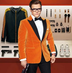 Kingsman The Golden Circle Eggsy Orange Tuxedo 