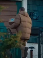 Friendship Tim Robinson Beige Puffer Jacket