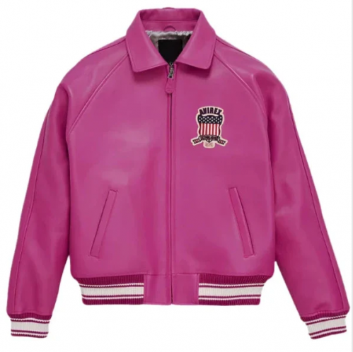 Pink Avirex Leather Jacket