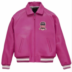 Pink Avirex Leather Jacket