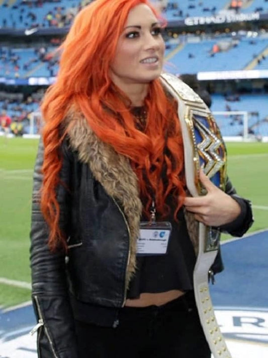 Becky Lynch WWE Fur Shearling Jacket