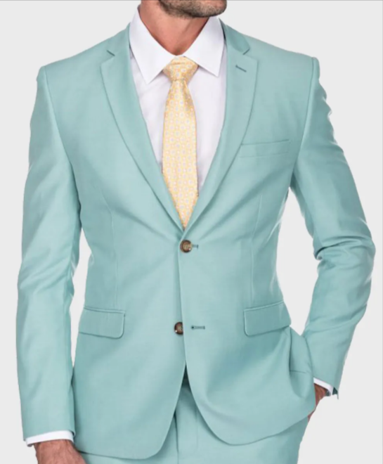 Mens Blue Slimfit Suit