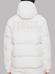 Olympics 2026 Team Italy White Puffer Jacket