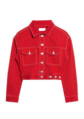 Womens Red Denim Jacket