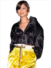 Zendaya The Crane Club Black Leather Jacket