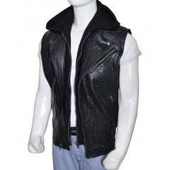 AJ Styles Hoodie Leather Vest