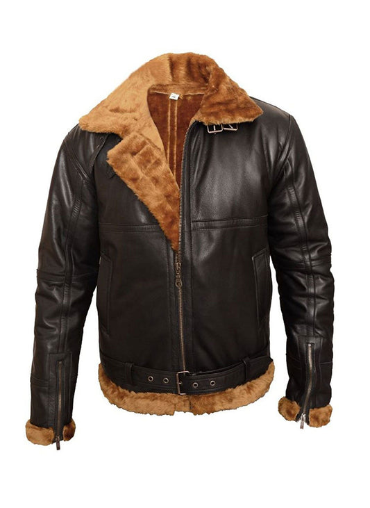B3 Shearling Sheepskin Bomber Jacket 