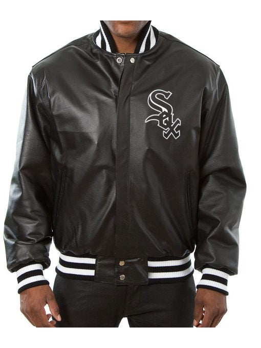 Chicago White Sox Varsity Black Leather Jacket