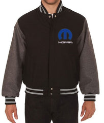 Dodge Mopar Black and Grey Varsity Wool Jacket