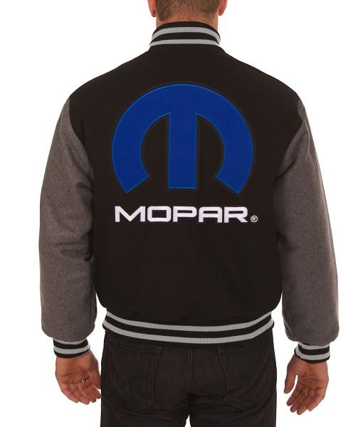Dodge Mopar Black and Grey Varsity Wool Jacket