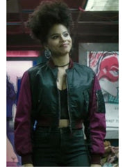 Deadpool 2 Domino Zazie Beetz Bomber Jacket 