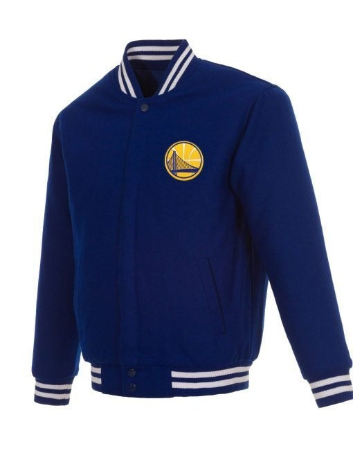 Golden State Warriors Varsity Royal Blue Wool Jacket