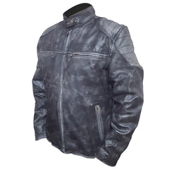 Men’s Cafe Racer Hooligan Leather Biker Jacket