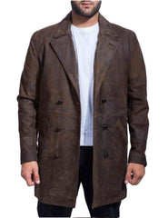John Hurt War Doctor Who Brown Leather Coat