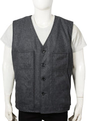 Yellowstone John Dutton Grey Wool Vest