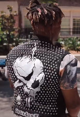 Juice Wrld Denim Vest With Studs