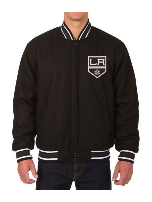 Los Angeles Kings Varsity Black Wool Jacket