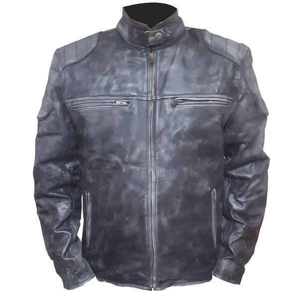 Men’s Cafe Racer Hooligan Leather Biker Jacket