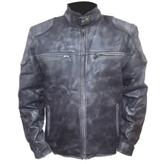 Men’s Cafe Racer Hooligan Leather Biker Jacket