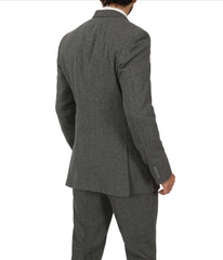 Mens Three Piece Grey Gangster Style Suit