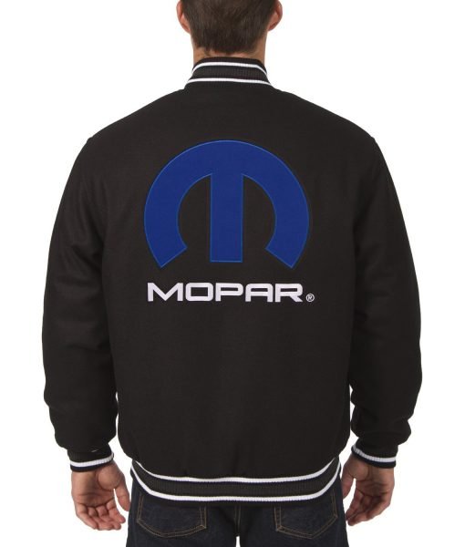 Mopar Black Wool Varsity Jacket