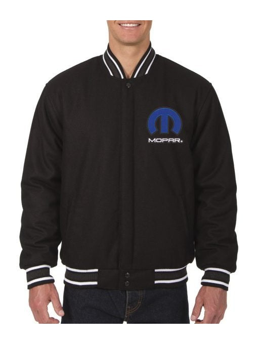 Mopar Black Wool Varsity Jacket