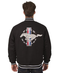Mustang Black Wool Varsity Jacket